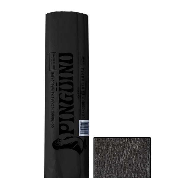 PAPEL CREPE PINGUINO NEGRO E.10 C.250 17